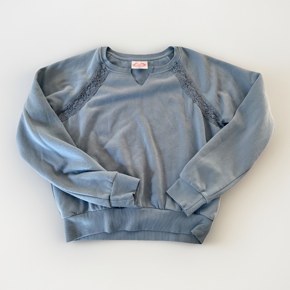 Cottagecore Treasures By Shabby Chic Stylish Fleece V-Neck Sweatshirt  Size XS
